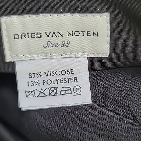 Dries Van Noten Nwt Black Single Pleat Polka Dot Women's Pants Size 2 - Picture 12 of 13